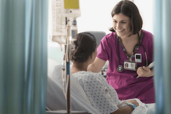 Nurse wearing W110 body worn camera